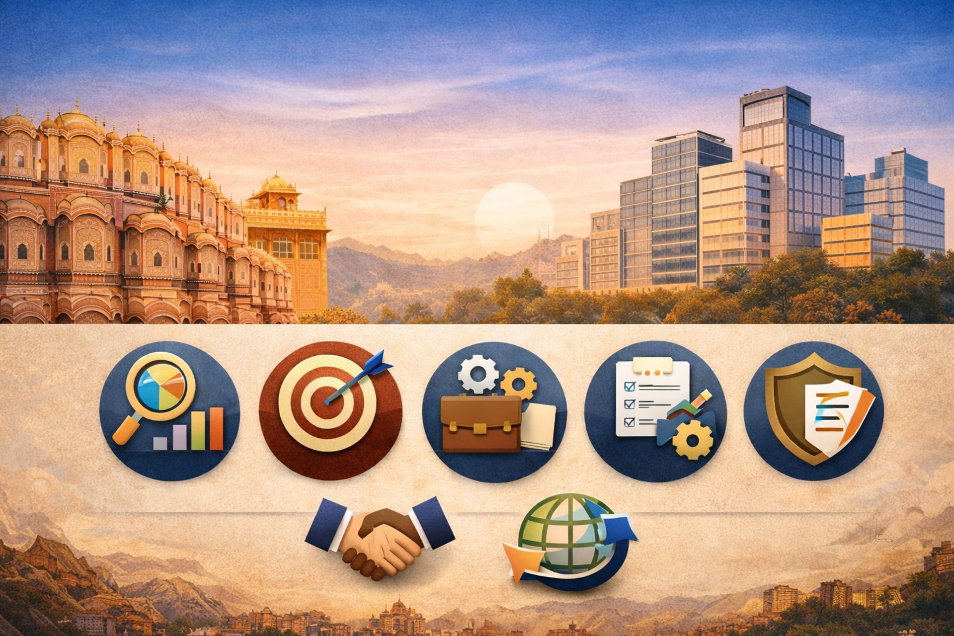 Corporate business with growth